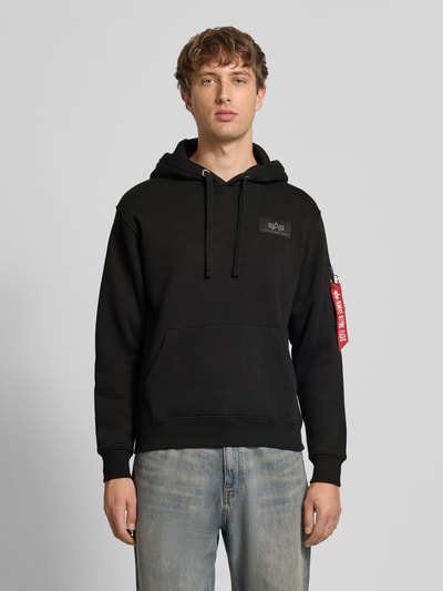 Alpha Industries Regular Fit Hoodie mit Logo-Patch Black 4