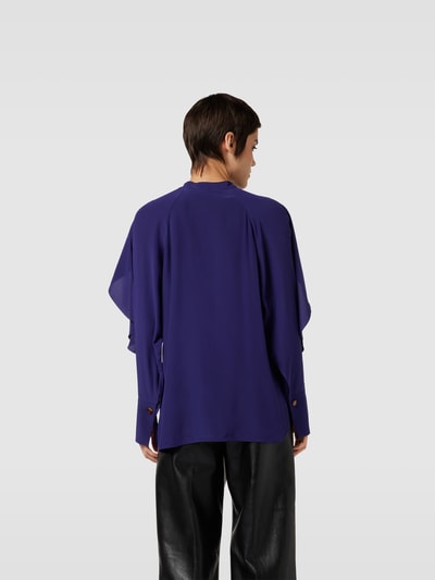 Victoria Beckham Seidenbluse mit Volants Violett 5