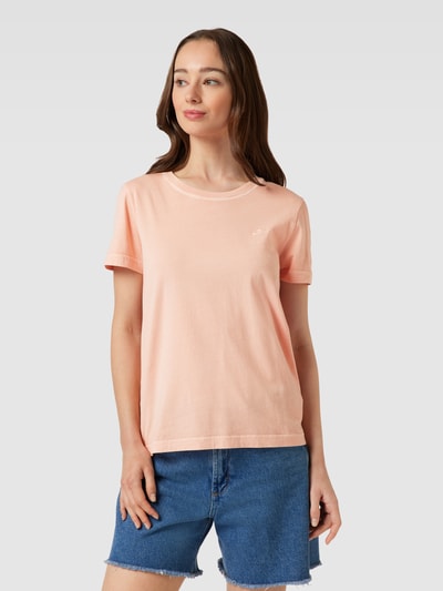 Gant T-Shirt mit Label-Stitching Modell 'Sunfaded' Apricot 4