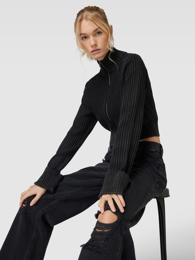 Calvin Klein Jeans Cardigan mit durchgehendem Reißverschluss Black 3