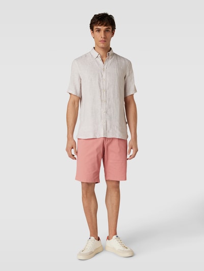 Casual Friday Leinenhemd mit Button-Down-Kragen Modell 'Anton' Stein 1