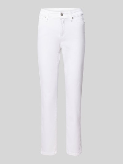 Cambio Regular fit jeans met kortere pijpen Wit - 2