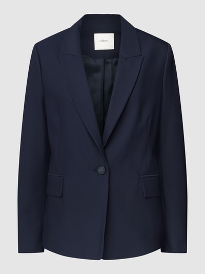 s.Oliver BLACK LABEL Blazer aus reiner Viskose mit Reverskragen Dunkelblau 2