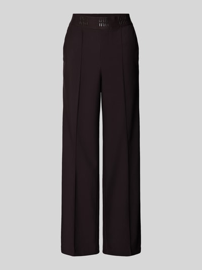 Oui Hose mit elastischem Bund Dunkelbraun 2