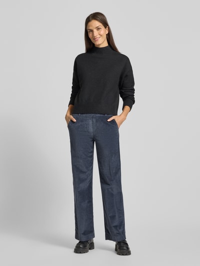 Raphaela By Brax Slim Fit Cordhose mit elastischem Bund Modell 'Pam Flared' Anthrazit 1