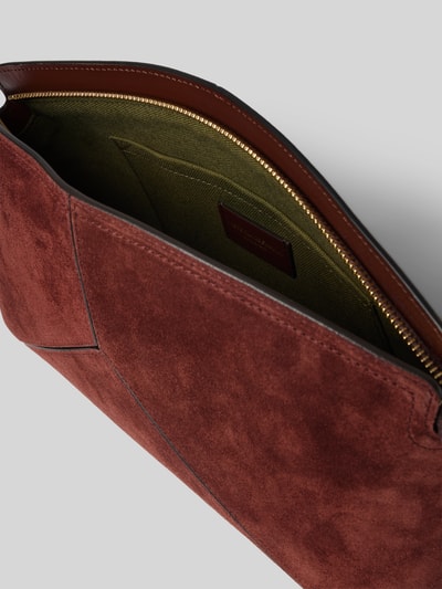 Victoria Beckham Clutch mit Logo-Prägung Dunkelbraun 5
