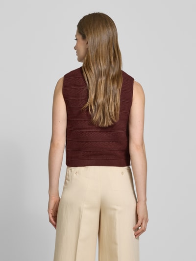 JAKE*S STUDIO WOMAN Gebreide top met structuurmotief Roestrood - 5