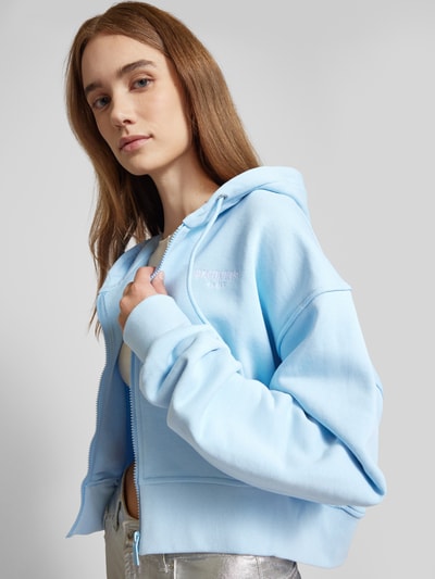 Sixth June Cropped Sweatjacke mit Kapuze Hellblau 3