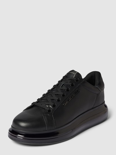 Karl Lagerfeld Sneaker aus echtem Leder mit Label-Detail Black 1