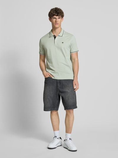 CHAMPION Regular Fit Poloshirt mit Logo-Stitching Mint 1