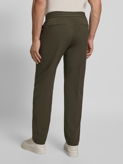 Lindbergh Stoffen broek met elastische band Donkergroen - 5