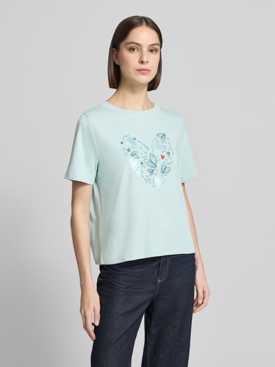 Tom Tailor T-shirt o kroju relaxed fit z czystej bawełny Miętowy 4