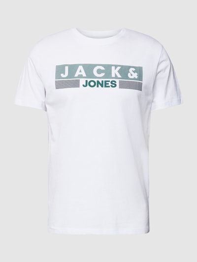 Jack & Jones T-Shirt mit Label-Print Offwhite 1