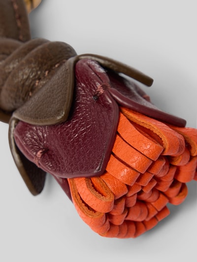 LIEBESKIND BERLIN Schlüsselanhänger in floraler Optik Modell 'Flower' Dunkelbraun 2