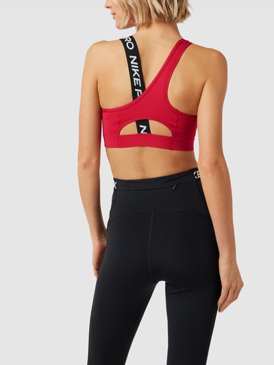 NIKE TRAINING Bustier met labeldetails Donkerrood - 5