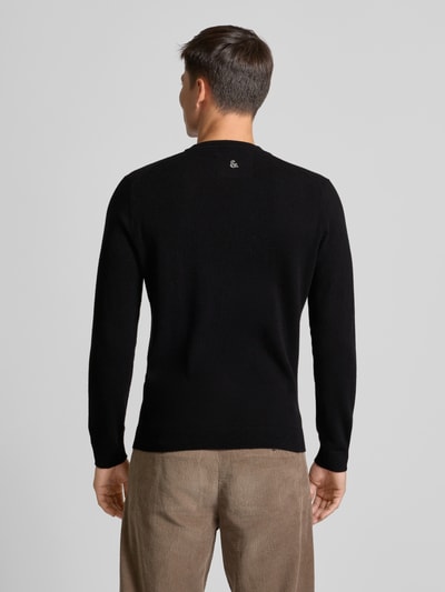 Colours & Sons Gebreide pullover met labeldetails Zwart - 5