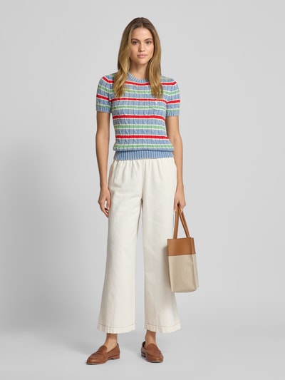 Polo Ralph Lauren Strickpullover mit Brusttasche Hellblau 1