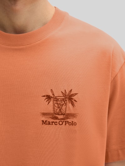 Marc O'Polo Loose Fit T-Shirt aus reiner Baumwolle Hellrot 3