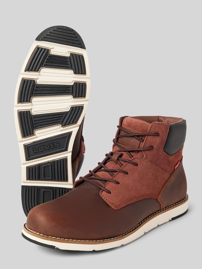 Levi’s® Acc. Boots van leer met labeldetail, model 'JAX' Hazelnoot - 4