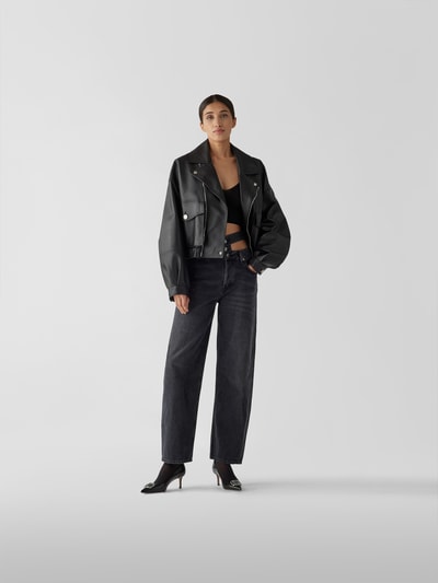 AGOLDE Jeans mit Cut Out Schwarz 1
