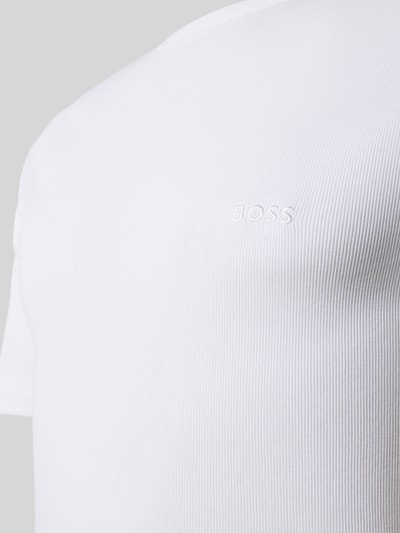Produktfoto, Regular Fit T-Shirt Set aus reiner Baumwolle in 2er-Pack von BOSS, Optik: Unifarben, Label-Schriftzug, Feinripp-Struktur