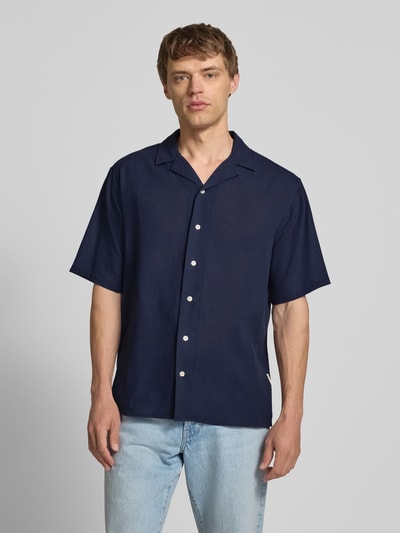 Redefined Rebel Regular Fit Freizeithemd mit Strukturmuster Modell 'FELIX' Marine 4