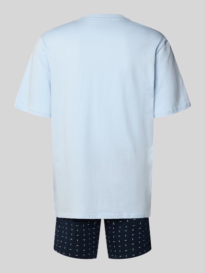 SCHIESSER Pyjama in minimalistischem Design Hellblau 3