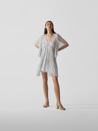 Forte Forte Minikleid mit Allover-Print Helltürkis 1
