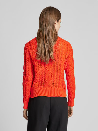 Lauren Ralph Lauren Strickpullover mit gerippten Abschlüssen Modell 'HILVAITE' Orange 5