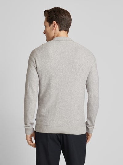 Jack & Jones Premium Strickpullover mit Polokragen Modell 'ANDRI' Hellgrau 5