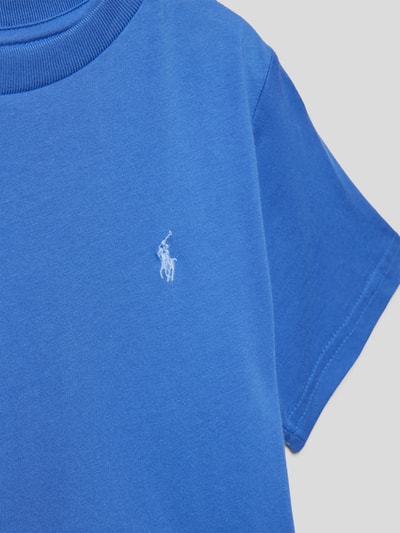 Polo Ralph Lauren Kids T-shirt met ronde hals en labelstitching Koningsblauw - 2