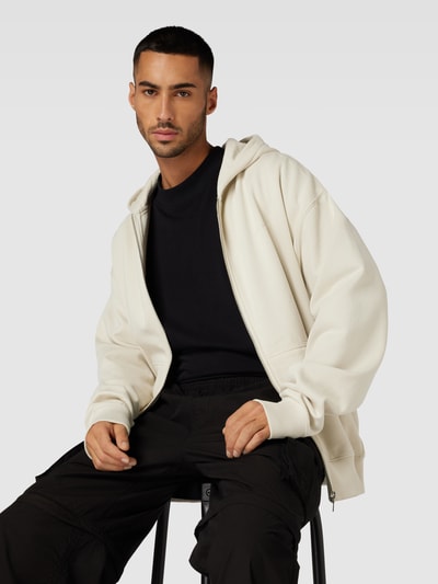 Pegador Oversized Sweatjacke in unifarbenem Design Offwhite 3