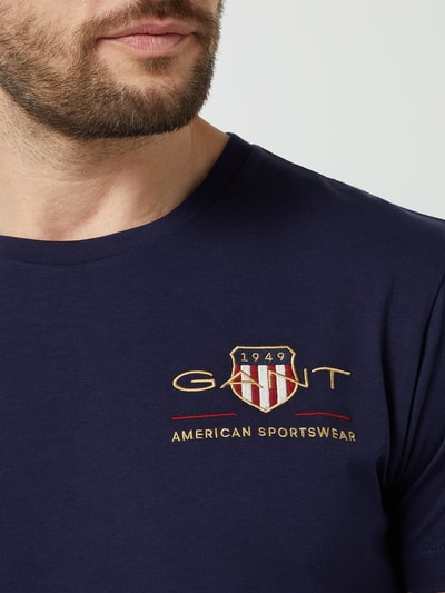 Gant T-Shirt aus Baumwolle Marineblau 3