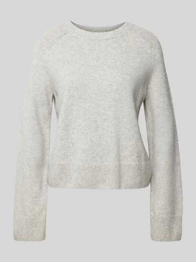 Lanius Gebreide pullover met trompetmouwen Lichtgrijs gemêleerd - 2