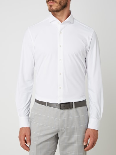 JOOP! Collection Slim Fit Business-Hemd mit Stretch-Anteil Modell 'Pajos' Weiss 4