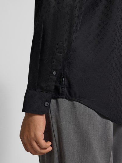 ARMANI EXCHANGE Regular Fit Freizeithemd mit Allover-Logo-Print Black 3