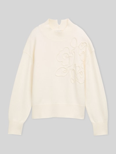 Tom Tailor Pullover met plastisch borduursel Wit - 2