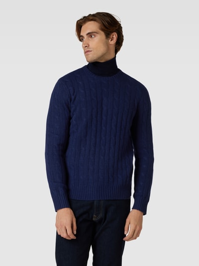 Polo Ralph Lauren Sweter z kaszmiru ze ściegiem warkoczowym Granatowy 4