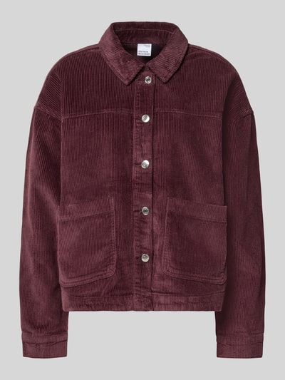 Vero Moda Loose fit overhemdjack van puur katoen, model 'JAMIE' Bordeaux - 2