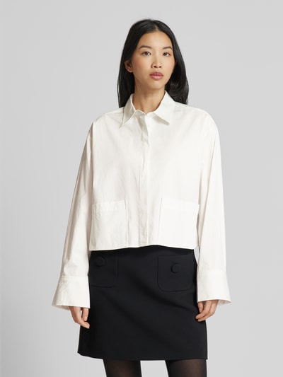 YAS Relaxed fit blouse met opgestikte zakken, model 'LEE' Wit - 4