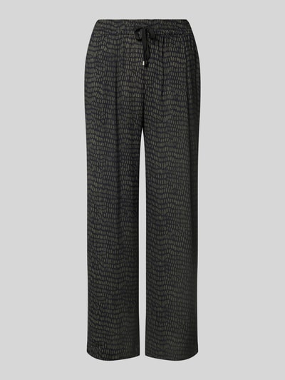 OPUS Spodnie o skróconym kroju regular fit z zakładkami w pasie Ciemnoniebieski 2