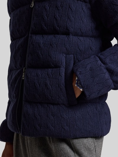 Polo Ralph Lauren Strickjacke aus Wolle mit Zweiwege Reißverschluss Marine 6