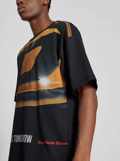 Diesel Oversized T-Shirt mit Statement-Print Dunkelgrau 3