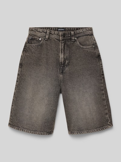 Productfoto, Baggy Fit Jeansshorts met steekzakken model 'IRON' van Jack & Jones, puur katoen, baggy fit, kinderjeansshort, grijs, zichtbare textuur