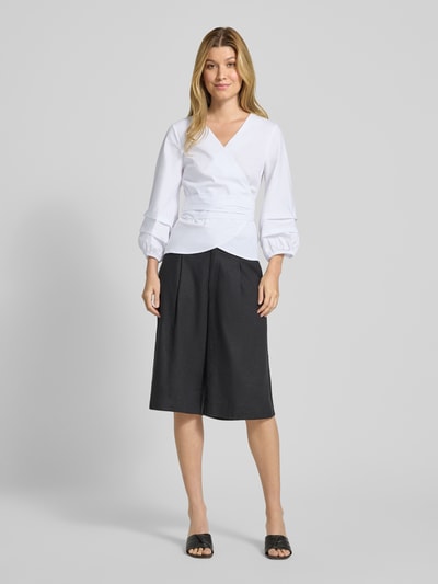 More & More Wickelbluse mit 3/4-Arm Offwhite 1