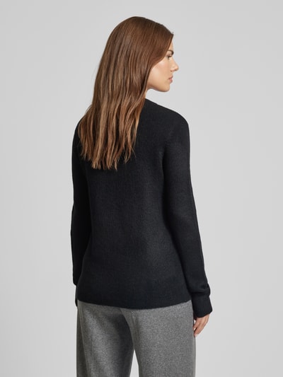 Fransa Gebreide pullover met ronde hals, model 'Rellis' Zwart - 5