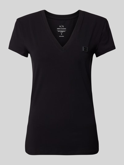 ARMANI EXCHANGE T-Shirt mit V-Ausschnitt Black 2