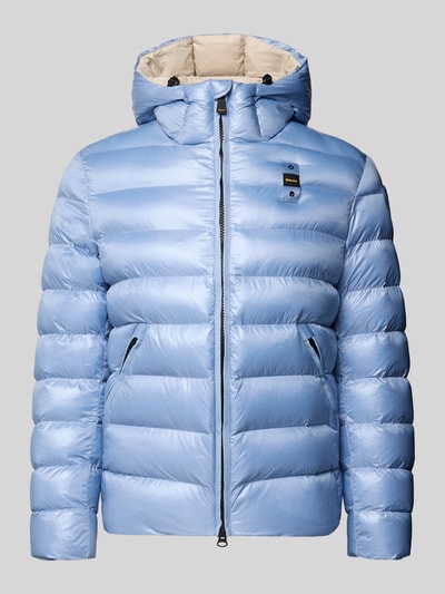 Blauer USA Steppjacke mit Zweiwege-Reißverschluss Modell 'ADAMS' Hellblau 1