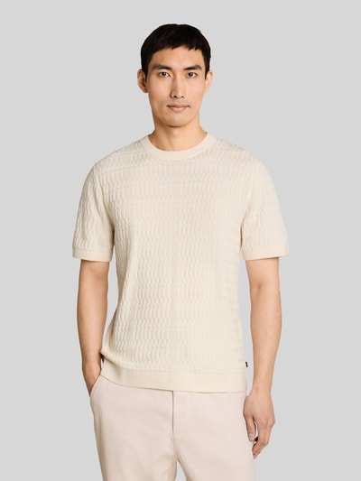 Tom Tailor Sweter w kroju regular fit z czystej bawełny Écru 4