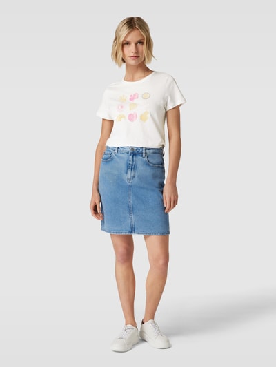 Tom Tailor T-Shirt mit Allover-Print Offwhite 1